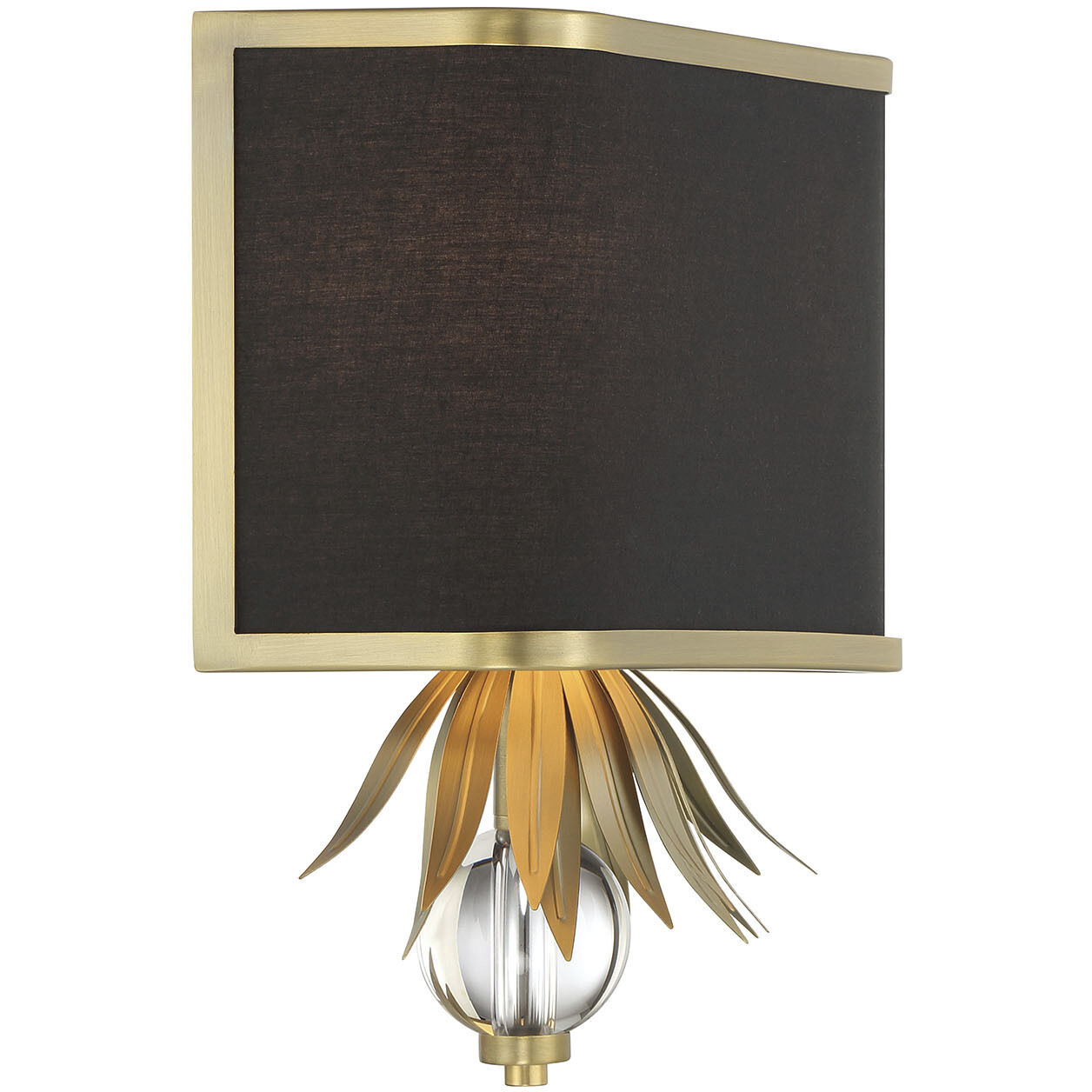 Caprio 2 Light 11 inch Natural Brushed Brass Wall Lamp Wall Light